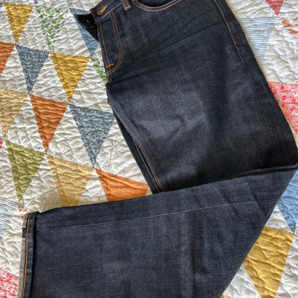 Nudie Jeans Grim Tim Dry Selvage Denim Organic Cotton W33 L32 NWOT - Picture 5 of 16